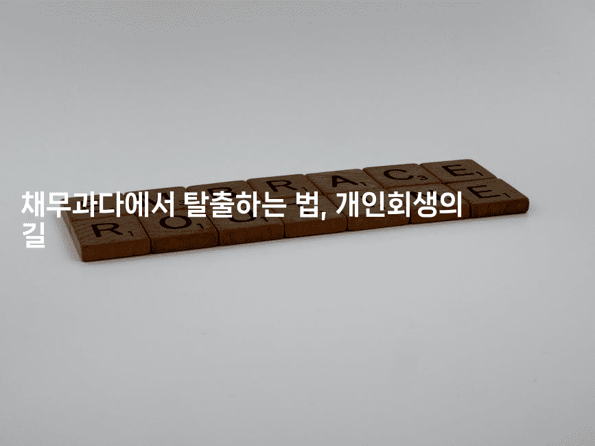 채무과다에서 탈출하는 법, 개인회생의 길