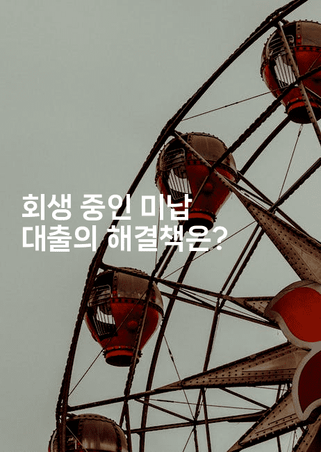 회생 중인 미납 대출의 해결책은?