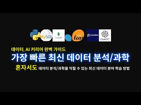 데이터, AI 커리어 + 최신 데이터 전과정 공부순서 완벽 가이드 (혼자서도 익힐 수 있는 데이터 분석가, 데이터 과학자도 가능한 최신 데이터 분석/과학 로드맵)