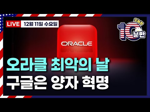 [오늘장 10분만-12월11일] 오라클, 1년 만에 최대 낙폭 | 구글, 양자 컴퓨터 혁신 | 테슬라, $400 다시 돌파 | 브라질 가뭄..커피 가격 급등