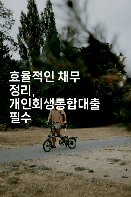 효율적인 채무 정리, 개인회생통합대출 필수